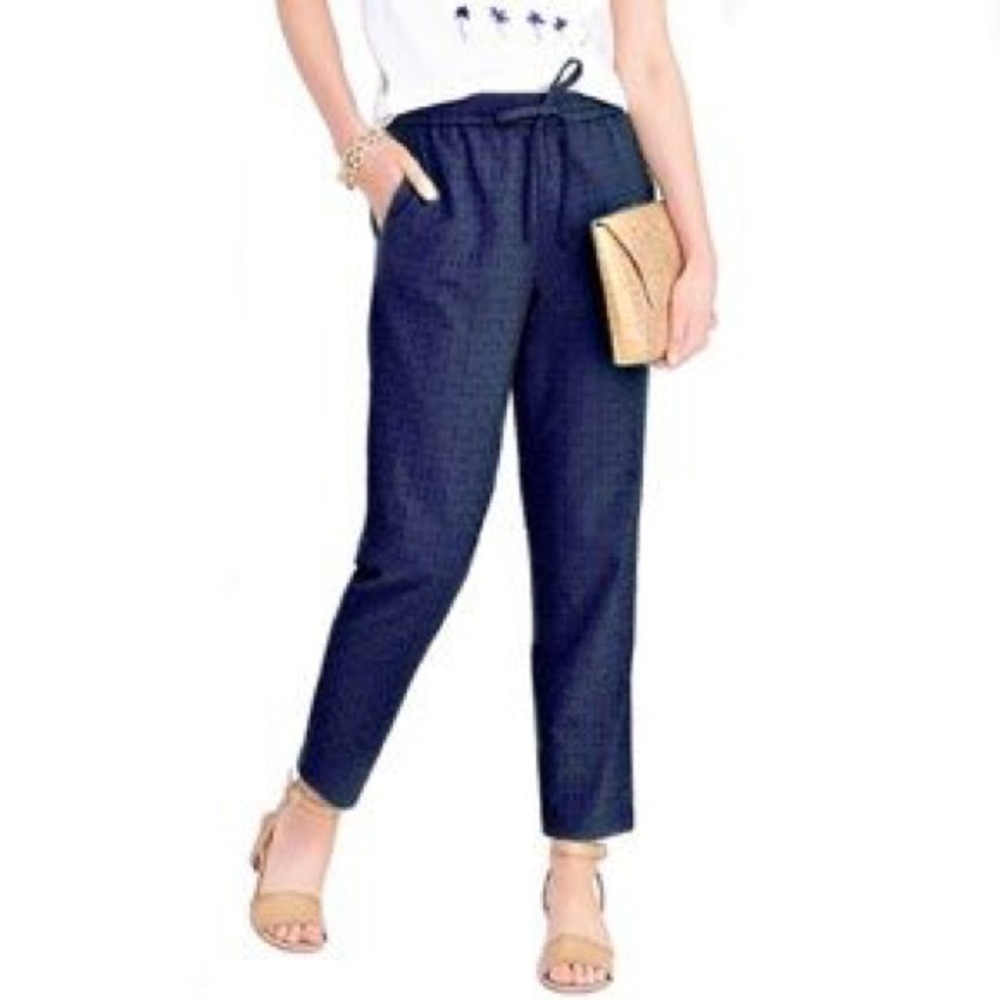 5/$22 J Crew Navy Eyelet Drawstring Pants